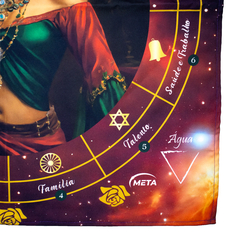 Toalha Tarot Tecido Jogo Cartas Cigana do Oriente 70x70cm na internet