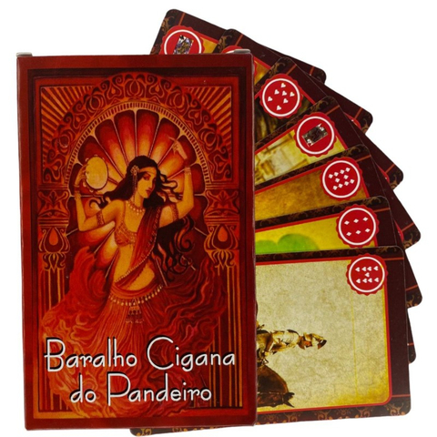 Baralho Tarot Cigana do Pandeiro Vermelho 36 Cartas