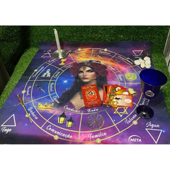 Toalha de Tecido Cigana Leitura Tarot Baralho 70 x 70 cm - loja online