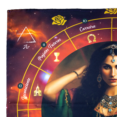 Toalha Tarot Tecido Jogo Cartas Cigana do Oriente 70x70cm - loja online