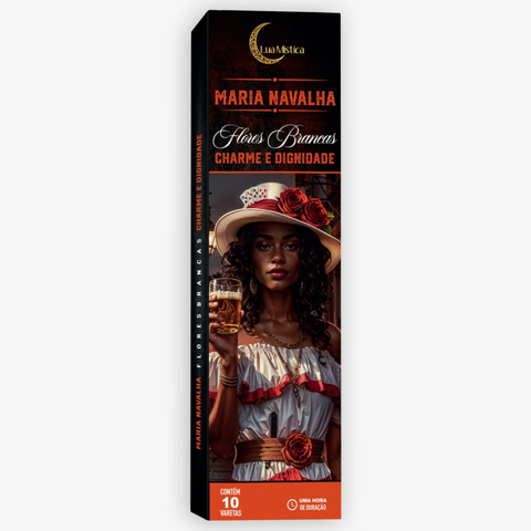 Incensos Lua Natural 0% Carvao 10 Varetas Escolha Aroma Fragrancia:Maria Navalha
