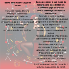 Toalha Baralho Leitura Pomba Gira Maria Padilha 70 x 70 cm na internet