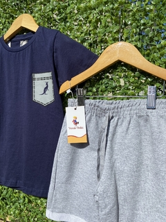 Conjunto Infantil Masculino Básico Azul na internet