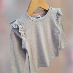 REMERA BEBA VOLADO MELANGE - tienda online