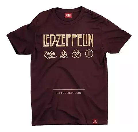 Camiseta Led Zeppelin Bordô - comprar online