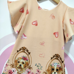 Vestido Trapézio Love Dog - Pequeruxa Moda Infantil