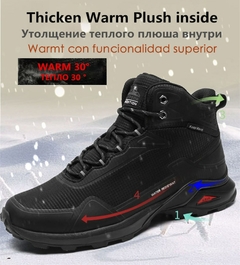 Botas de inverno masculinas de pelúcia quente antiderrapante - comprar online