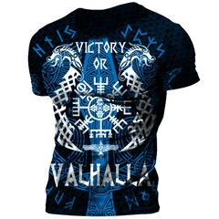 Camisetas masculinas vintage impressão 3D Viking