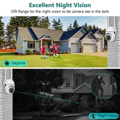 1080P 2.4G + 5G Dual Wireless WiFi PTZ Câmera IP Exterior Visão Noturna Detecção de Movimento Vídeo Vigilância Câmera CCTV Segurança - loja online