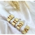 Anel Base com Letras Folheado a Ouro 18k.