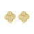 Brinco Trevo Cravejado Folheado a Ouro 18k. (PROMOÇÃO-OUTLET)