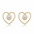 Brinco Coração Com Pérola Folheado a Ouro 18k. (PROMOÇÃO-OUTLET)