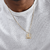 Colar Masculino Pingente Pai e Filho Com Gravação Folheado A Ouro 18k
