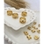 Anel Base com Letras Folheado a Ouro 18k.