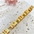 Anel Base com Letras Folheado a Ouro 18k.