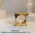 Anel Quadrado Ajustável Fino Folheado a Ouro 18k - comprar online