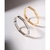Bracelete Geométrico Vazado Folheado a Ouro 18k.