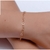 Pulseira Elo Corações Folheado a Ouro 18k.