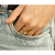 Anel Curvado com Zircônia Folheado a Ouro 18k.