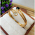 Pulseira Modelo Bracelete com Zircônia Folheado a Ouro 18k.