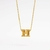 Colar Letra Inicial Nome Folheado a Ouro 18k.