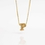 Colar Letra Inicial Nome Folheado a Ouro 18k.