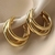 Brinco Argola Três Aros Folheada a Ouro 18k.