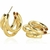 Brinco Argola Três Aros Folheada a Ouro 18k.