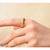 Anel Ondas Ajustável Folheado a Ouro 18k.