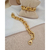 Pulseira Elos de Corrente Detalhado Folheado a Ouro 18k.