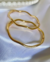 Aro Ondulado e/ou Bracelete Ondulado Folheado a Ouro 18k.