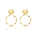 Brinco de Base Lisa e Aro Torcido Folheado a Ouro 18k