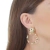 Brinco de Base Lisa e Aro Torcido Folheado a Ouro 18k