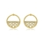 Brinco Circulo com Detalhes Folheado a Ouro 18k. (PROMOÇÃO-OUTLET)