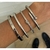 Bracelete Formato Prego Liso Banhado a Prata