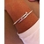 Bracelete Formato Prego Liso Banhado a Prata