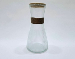 JARRA DE VIDRIO 1300 ML CON TAPA HERMETICA DE BAMBOO