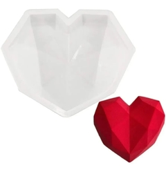 Molde de silicona corazón diamante (blanco)