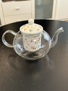 TETERA DE VIDRIO TEMPLADO CON INFUSOR EN PORCELANA 800 ML - tienda online