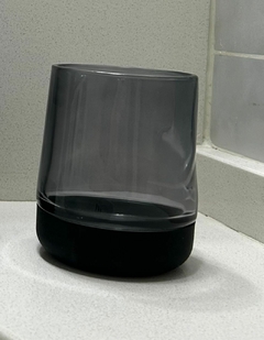 Vaso baño porta cepillos vidrio oscuro