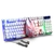 Kit Teclado E Mouse Branco Gamer Haiz Com Led USB Rgb Console Notebook Computador