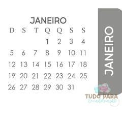 Abas adesivas com calendário (sem divisórias) 2026 para planner, agenda e afins na internet