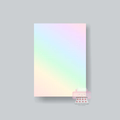 Miolo / Refil Pontilhado Rainbow - Linhas Brancas - Caderno de discos