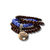 Conjunto de Pulseiras Hooponopono azul com madeira