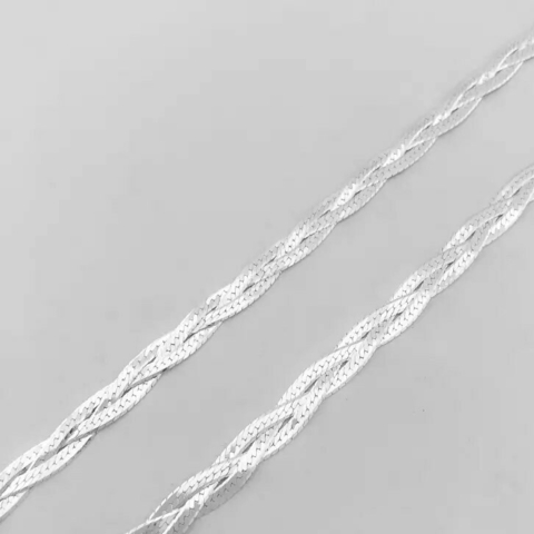 Choker Laminada Trança 3 Fios