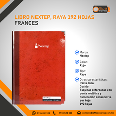 NE-003C LIBRO NEXTEP, RAYA 192 HOJAS FRANCES - comprar en línea