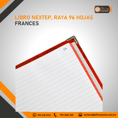 NE-003N LIBRO NEXTEP, RAYA 96 HOJAS FRANCES en internet