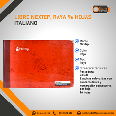 NE-004N LIBRO NEXTEP, RAYA 96 HOJAS ITALIANO - comprar en línea