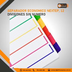 NE-035D SEPARADOR ECONOMICO NEXTEP, 12 DIVISIONES SIN NUMERO - tienda en línea