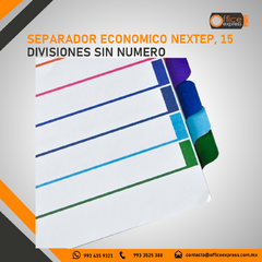 NE-035Q SEPARADOR ECONOMICO NEXTEP, 15 DIVISIONES SIN NUMERO - tienda en línea